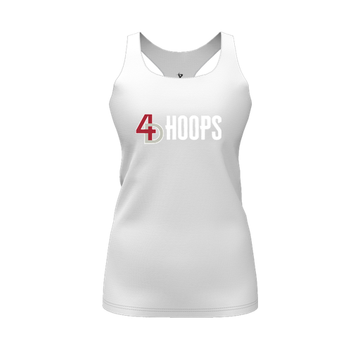 [FT0TRBWH-FYS-LOGO2] Decker Racerback Tank Top (Female Youth S, White, Logo 2)