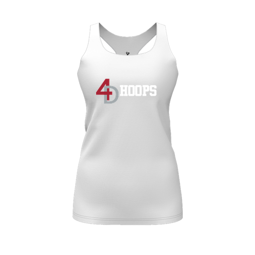 [CUS-DFW-RCBK-PER-WHT-FYS-LOGO3] Racerback Tank Top (Female Youth S, White, Logo 3)