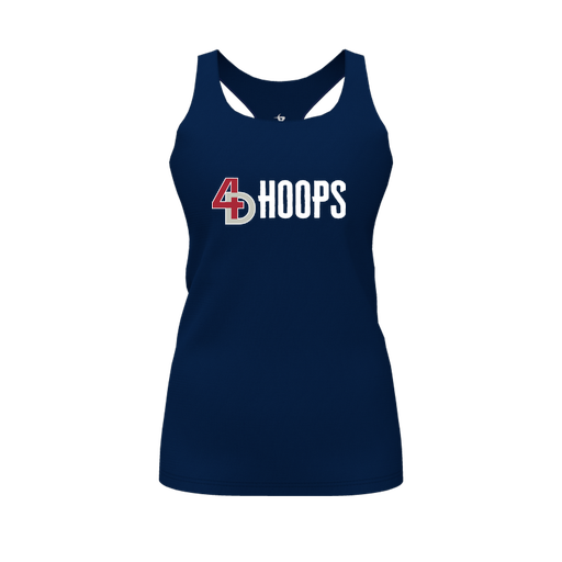 [CUS-DFW-RCBK-PER-NVY-FYS-LOGO2] Racerback Tank Top (Female Youth S, Navy, Logo 2)