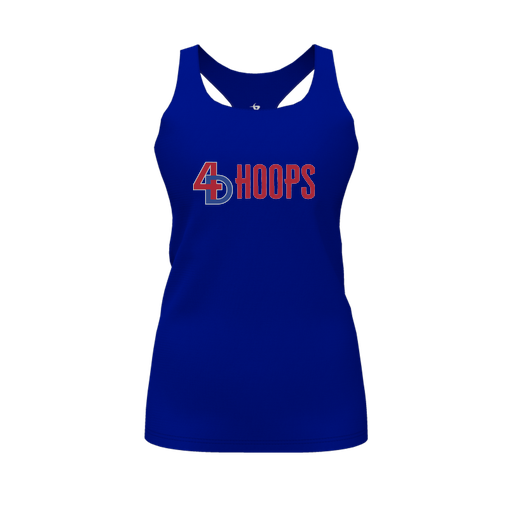 [CUS-DFW-RCBK-PER-RYL-FYS-LOGO1] Racerback Tank Top (Female Youth S, Royal, Logo 1)