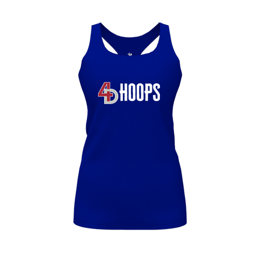 [CUS-DFW-RCBK-PER-RYL-FYS-LOGO2] Racerback Tank Top (Female Youth S, Royal, Logo 2)
