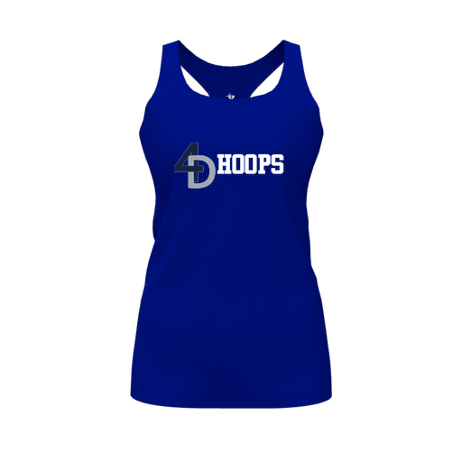 [CUS-DFW-RCBK-PER-RYL-FYS-LOGO2] Racerback Tank Top (Female Youth S, Royal, Logo 2)