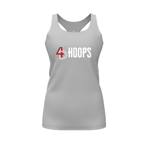 [CUS-DFW-RCBK-PER-GRY-FYS-LOGO2] Racerback Tank Top (Female Youth S, Gray, Logo 2)