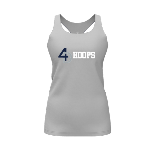 [CUS-DFW-RCBK-PER-GRY-FYS-LOGO2] Racerback Tank Top (Female Youth S, Gray, Logo 2)