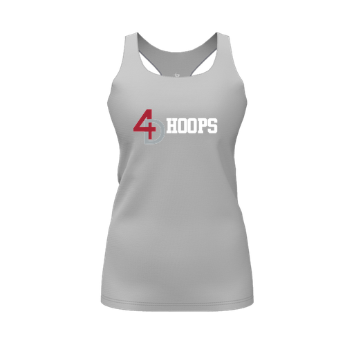 [CUS-DFW-RCBK-PER-GRY-FYS-LOGO3] Racerback Tank Top (Female Youth S, Gray, Logo 3)