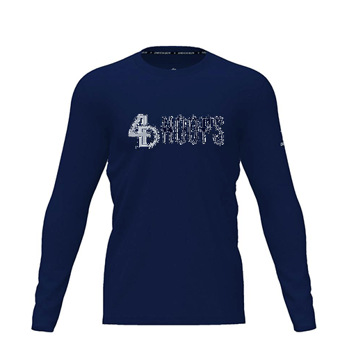 [CUS-DRIF-TEES-PER-CNK-LSL-NVY-YXS-LOGO2] Dri Fit Performance T-Shirt (Youth XS, Navy, Logo 2, Long Sleeve)