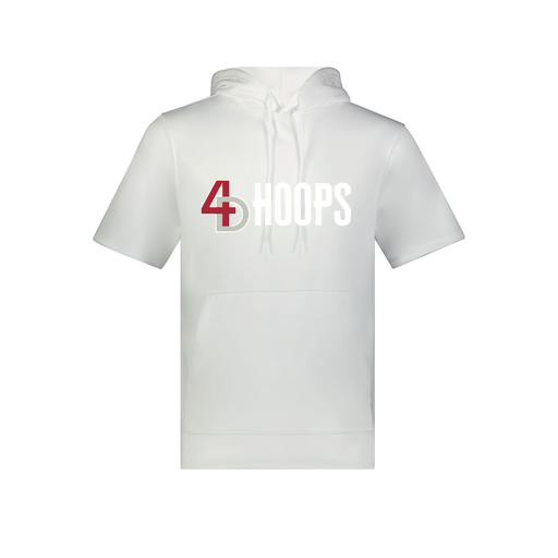 [6871.005.S-LOGO2] Men's Dri Fit Short Sleeve Hoodie (Adult S, White, Logo 2)
