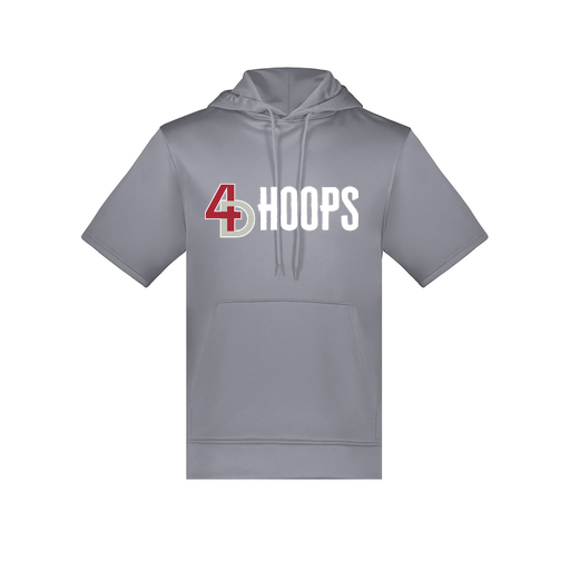 [6871.059.S-LOGO2] Men's Dri Fit Short Sleeve Hoodie (Adult S, Gray, Logo 2)