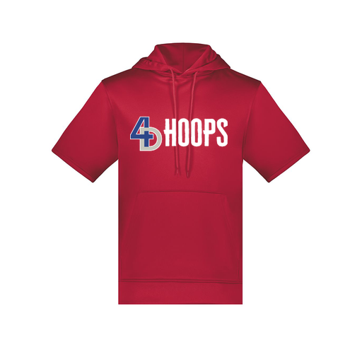 [6871.083.S-LOGO3] Men's Dri Fit Short Sleeve Hoodie (Adult S, Red, Logo 3)
