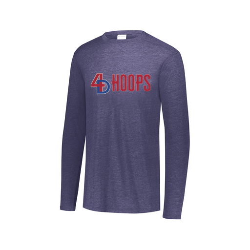 [3075.U22.XS-LOGO1] Decker Men's Tri-Blend T-Shirt - Long Sleeve (Adult XS, Navy, Logo 1)