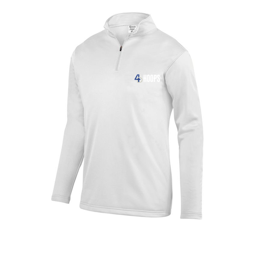 [FOLQFFWH-AS-LOGO3] Decker Men's FlexFleece 1/4 Zip (Adult S, White, Logo 3)