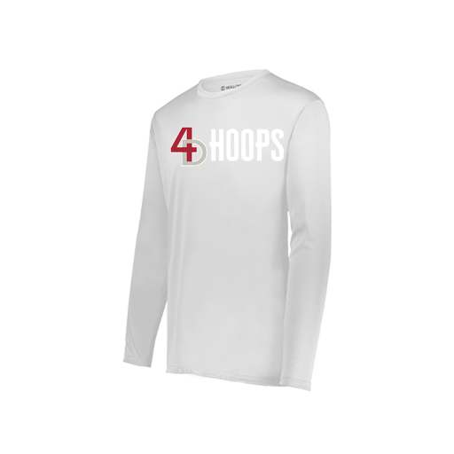 [222823.005.S-LOGO2] Youth LS Smooth Sport Shirt (Youth S, White, Logo 2)