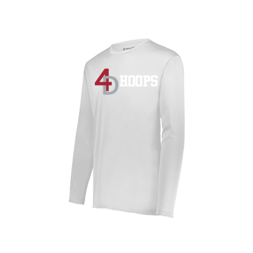 [222823.005.S-LOGO3] Youth LS Smooth Sport Shirt (Youth S, White, Logo 3)