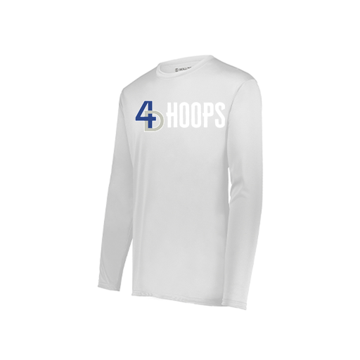 [222823.005.S-LOGO3] Youth LS Smooth Sport Shirt (Youth S, White, Logo 3)