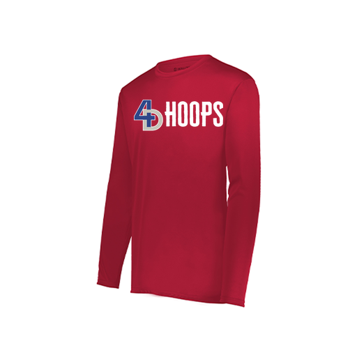 [222823.083.S-LOGO3] Youth LS Smooth Sport Shirt (Youth S, Red, Logo 3)