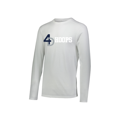 [3076.005.S-LOGO2] Youth LS Ultra-blend T-Shirt (Youth S, White, Logo 2)