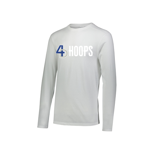 [3076.005.S-LOGO3] Youth LS Ultra-blend T-Shirt (Youth S, White, Logo 3)