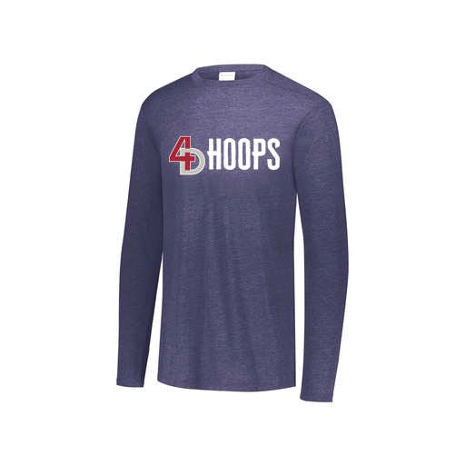[3076.72N.S-LOGO2] Youth LS Ultra-blend T-Shirt (Youth S, Navy, Logo 2)