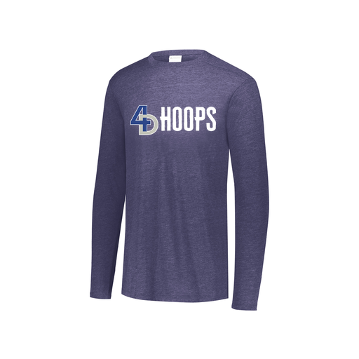 [3076.72N.S-LOGO3] Youth LS Ultra-blend T-Shirt (Youth S, Navy, Logo 3)
