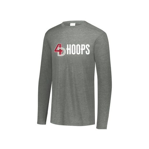 [FTLCUBGY-YS-LOGO2] Decker Youth Tri-Blend T-Shirt - Long Sleeve (Youth S, Gray, Logo 2)