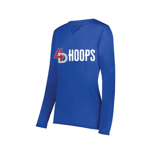 [222824.060.S-LOGO2] Ladies LS Smooth Sport Shirt (Female Adult S, Royal, Logo 2)