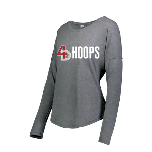 [FTLCUBGY-FAS-LOGO2] Decker Women's Tri-Blend T-Shirt - Long Sleeve (Female Adult S, Gray, Logo 2)