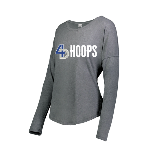 [FTLCUBGY-FAS-LOGO3] Decker Women's Tri-Blend T-Shirt - Long Sleeve (Female Adult S, Gray, Logo 3)