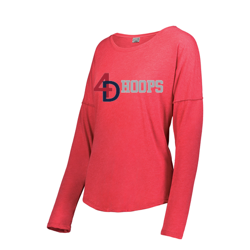 [3077.V96.S-LOGO1] Ladies LS Ultra-blend T-Shirt (Female Adult S, Red, Logo 1)