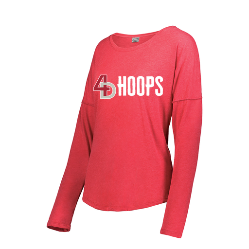 [3077.V96.S-LOGO2] Ladies LS Ultra-blend T-Shirt (Female Adult S, Red, Logo 2)
